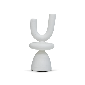 CANDLESTICK WHITE ABSTRACT