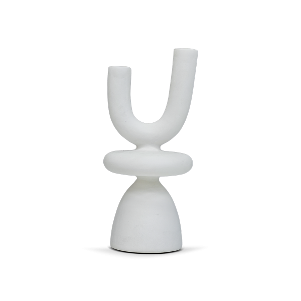 CANDLESTICK WHITE ABSTRACT